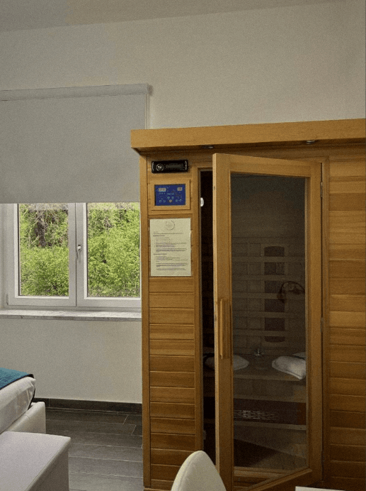 Dettaglio della sauna privata